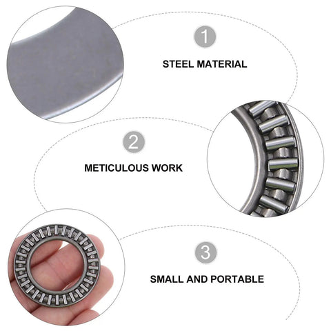 Sick 10 Pc Thrust Needle Roller Bearings Plus Flat Metal Axial Bearings For High Accuracy Power Transmission On Milling Machines And Lathes Handling Heavy Duty Gear Handles Pressure Perfectly And Looks Legit And Saves Cash On Cheap Fixes Later. steel thrust needle roller bearing, small hand-held size