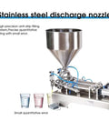 Built Tough Pneumatic Cream Filler Machine For Viscous Paste with stainless steel discharge nozzle and anti-drip system.
