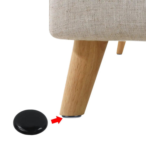 Furniture leg with 20 Pack Round Furniture Sliders 1.5 Inch Self Adhesive Floor Protectors for Sofas, Tables, and Heavy Furniture PTFE Rubber Anti Scratch Coasters Cushioned Glide on Carpet and Hardwood Floors 7mm Thick in place.
