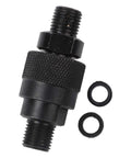 Rugged M14 Hydraulic Quick Connector With Carbon Steel Body Stops Leaks Boosts Workflow For Forestry And Industrial Machinery To 120C Temperatures Fast Swap black threaded fitting with sealing rings