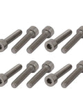 10 Pack M4x20mm Titanium Socket Head Cap Screws Hex Drive TA2 Grade 2 Silver Hardware For Machining And Fabrication showing full view