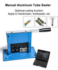 Ultimate Manual Metal Hose Sealer Crimping Machine For Cosmetics Tube Closure, aluminum tube sealer with optional coding function.