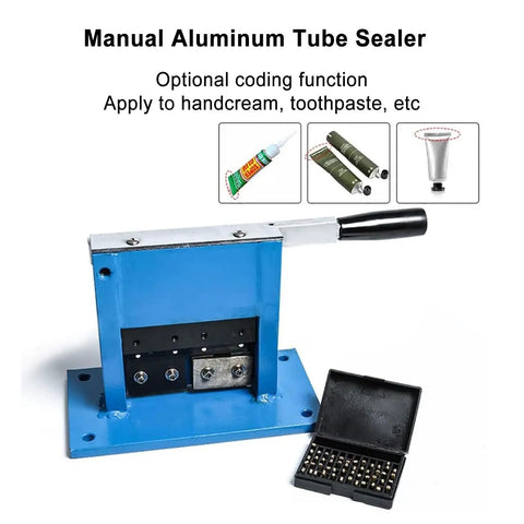Ultimate Manual Metal Hose Sealer Crimping Machine For Cosmetics Tube Closure, aluminum tube sealer with optional coding function.