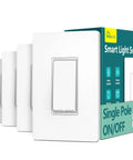 Smart Light Switch Single Pole Works With Alexa Google Home And SmartThings 2.4GHz WiFi Neutral Wire Required No Hub Needed FCC Listed 4 Pack