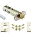 Hardware components of Porcelain Door Knob Set With Classic Rosette For Hallways And Closets White Ceramic Knobs Polished Brass Finish