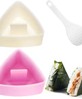 Triangle Rice Ball Molds 2 Pack Large Do It Yourself Sushi Makers Kit For Lunch Bento Easy Rice Ball Mold With Paddle Durable Food Grade Molds For Home Kitchen