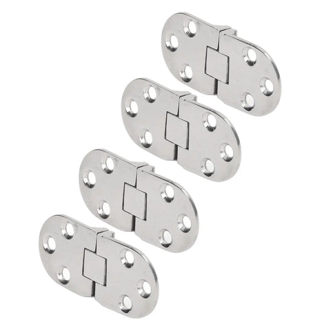 4 Pack 316 Stainless Steel Marine Door Hinges with Mounting Holes for Yacht Boat RV and Home Cabinets Hatch Replacement Heavy Duty Rust Resistant