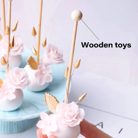 Set Of Twenty Five Sturdy Wooden Dowel Rods And Matched Caps Perfect For Sweet Cake Support And Nifty Seasonal Projects With Quarter Inch Diameter By Twelve Inch Length Built Tough For Every Creative Squad.