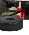 Heavy Duty Bottle Jack Pad Adapter Rubber With 29mm Hole And 1 1/8 Inch Recess On Bottom Jacking Point, Universal Fit For 5 To 6 Ton Bottle Jacks, Prevent Slippage And Car Damage During Lifts.