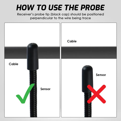 Easy To Use Automotive Circuit Tester For Quick Open And Short Circuit Checks Car Wire Tracer And Fault Finder Electrical Detector Probe DC Six To Forty Two Volts Handy Car Diagnostic Tool probe usage illustration