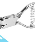 Tough As Nails Heavy Duty Handheld Hole Punch For ID Cards And Plastic PVC Cardstock Cardboard Built With Zinc Alloy, Sharp Blade Edge