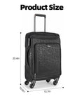Lightweight 20 Inch Carry On Luggage With Wheels 13.7 X 10.6 X 20.4 Inch Airline Approved Softside Suitcase with TSA Lock