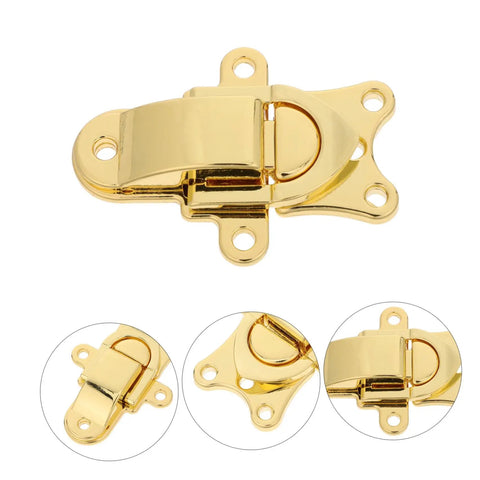 Retro Metal Duckbill Hasp Locks For Bags And Boxes With Secure Toggle Buckle Replacement Hardware For Easy Installation and Vintage Vibes On Your Travel Gear Or Storage Projects Today.