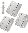 Door hinges, 4x4 in, 304 stainless steel, ball bearing, interior/exterior, 3-pack with screws