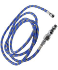 Badass Braided Air Hose Adapter Connector Fitting Fits Spray Gun Tool Kit Flexible PE Material Extension Link 1 8 Meters Length For Air Compressor System Totally Tough Build For Contractors Or Diy Guys Want Pro Flow No Leaks While Painting Walls, blue braided hose with metal fittings