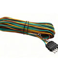 25 Foot 4 Way Flat Trailer Wiring Harness Extension Kit With Heavy Duty 18 Gauge White Ground Wire For Trailers