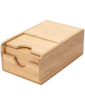Spring Loaded Coffee Sleeve Dispenser For Homes And Restaurants Natural Bamboo Cup Sleeve Organizer Compact 9.5 Inch By 6 Inch
