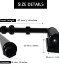Beefy Heavy-Duty J-Bolt Gate Hinge Pair For Doors And Driveways Weld-On Steel Hinges With Ball Bearing Pivot For Large Iron Or Steel Gates Includes Bolts Nuts Washers 2 Pack, 4-inch thread length