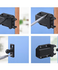 Installation process of Push To Open Cabinet Latch With Touch Release, No-Handle Push Lock for wardrobe, black finish