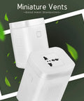 200W Step Up Transformer 110V To 220V Voltage Converter with Circuit Breaker Protection showing compact white design