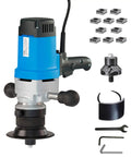 Portable Heavy Duty Power Beveler And Deburring Tool For 45 Degree Weld Seams, 2300 Watt Motor with attachments and accessories.