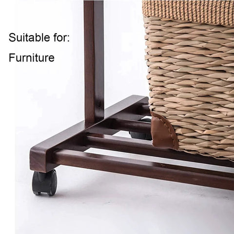 Furniture with nylon furniture caster set for smooth rolling