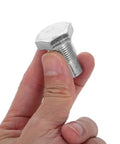 Must Have Replacement Floor Jack Handle Bolts For Hydraulic Floor Jacks Heavy Duty Pressure Rod Screws Durable Horizontal Jack Parts For Safe Quick Lifts And Easy Maintenance At Home, silver steel bolt in hand
