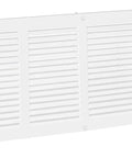 White Return Air Grille Duct Cover For Ceiling And Wall 30 By 8 Opening Built To Last With Durable Steel Construction And Powder Coated Finish Easy Airflow From Half Inch Spaced Fins At 40 Degrees Sidewall Or Ceiling Mount 1 Pack