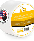 Heavy Duty Vapor Barrier Tape 4 Inch By 180 Feet Polyethylene Seam Tape For Moisture Barrier Crawlspace Encapsulation And Waterproof Marine Sealing White Finish roll with label