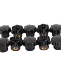 7 Star Soft Knob Holder With Brass Core For Machine Tools, Easy Grip Knob Holder For 6mm Thread, Pro Grade Workshop Gear Pack Of 10, Durable Smooth Surface, Ergonomic And Practical, pack of 10 black threaded knobs
