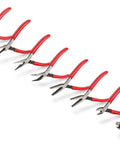 Eight Piece Mini Pliers Set For Precision Electronics And Hobby Projects Including Needle Nose Long Nose
