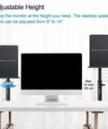 Set Of Two Dope Desktop Monitor Stands With Wall Mount Option Clamp Speaker Stands For Studio Monitors with adjustable height display