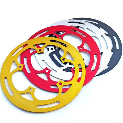 Colorful aluminum chainring guards for 130 BCD aluminum alloy crankset tooth protector and spider shield for 50T to 54T.