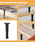 Heavy Duty Adjustable Furniture Legs 4 Pack for Dresser and Cabinet steel and plastic build shown supporting wood frame