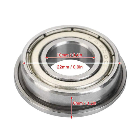 High Speed Double Sided Deep Groove Mini Ball Bearings 10x22x6mm showing dimensions and steel design for lightweight industry use.