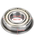 Set Of 10 Premium F6900ZZ Ball Bearings With Double Seals Rated For High Speed Smooth Operation In Light Industry Projects Plus Steel Build And 10x22x6mm Size, showing a single F6900ZZ bearing with measurements.