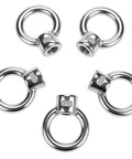 Rock Solid Boss Level Marine Grade Stainless Steel Lifting Eye Nuts 20 Pack 3/8 Inch Unc Threads for heavy duty rigging, top view.