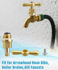 Brass Globe Valve Stem And Bonnet Kit With Handle For Arrowhead Hose Bibs Boiler Drains And Sill Faucets Go To Replacement Assembly