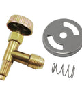 Propane Gas Inlet Fitting For Range And Cast Stove, Easy DIY Install 3 Eighths Inch Male Flare Swivel, Needle Valve With 0.047 Inch Orifice Jet, Air Intake Burner Damper With Spring Holder, Spare Parts