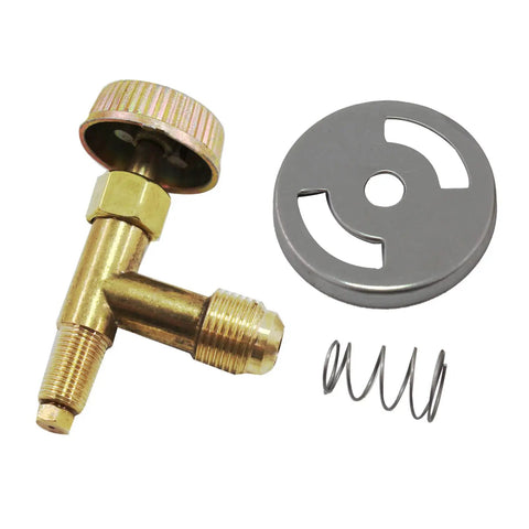 Propane Gas Inlet Fitting For Range And Cast Stove, Easy DIY Install 3 Eighths Inch Male Flare Swivel, Needle Valve With 0.047 Inch Orifice Jet, Air Intake Burner Damper With Spring Holder, Spare Parts