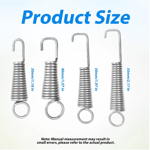 24 Piece Vise Grip Spring Clamp Replacement Springs Set sizes 30mm to 55mm, carbon steel, compatible with locking pliers