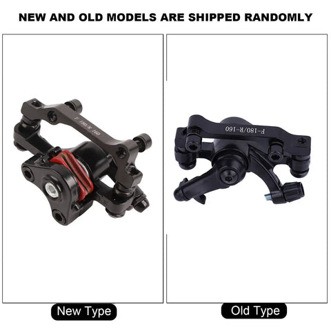Trail Ready Universal Mechanical Disc Brake Kit For Front And Rear Electric Bikes Fits BB8 F180 R160 models, new and old shown.