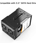 Rock Solid 4 Bay SATA Hard Drive RAID Enclosure Handles Any 2.5 Or 3.5 Inch HDD SSD Drives With Blazing USB 3.1 Type C, showcasing 3.5 inch SATA slot.