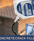 Concrete Patch And Leveler With Heavy Duty Base Seal And Ultra Smooth Finish For Ada Ramps seals a crack in concrete with a self-leveling caulking glue.