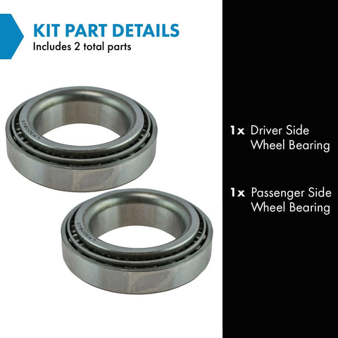 Front Wheel Bearing And Race Set For Nissan Infiniti Suzuki, Driver Side And Passenger Side LH And RH, Complete Pair