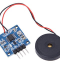 5.0V Piezoelectric Vibration Sensor Module With Analog And Digital Outputs TTL Level 20 By 20 mm For Tap Detection And Security Systems