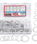 Automotive Metric Oil Drain Plug Gasket Crush Washer Set Aluminum Flat Washer Assortment Kit With 17 Sizes M5 Through M24
