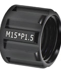 Aluminum Alloy Bicycle Axle Cap for Front and Rear Wheel Hubs, black, M15*P1.5 threading, easy install hub nut replacement for electric bikes.