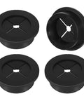 4 Pack Black Desk Grommets For Cable Management 1 And A Quarter Inch 32mm Flexible Silicone Wire Hole Covers