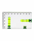 RuiJOTWAT Clear Magnetic Spirit Level Dual Direction Mini Spirit Level Tool For Carpentry Diy Projects with measurement markers.